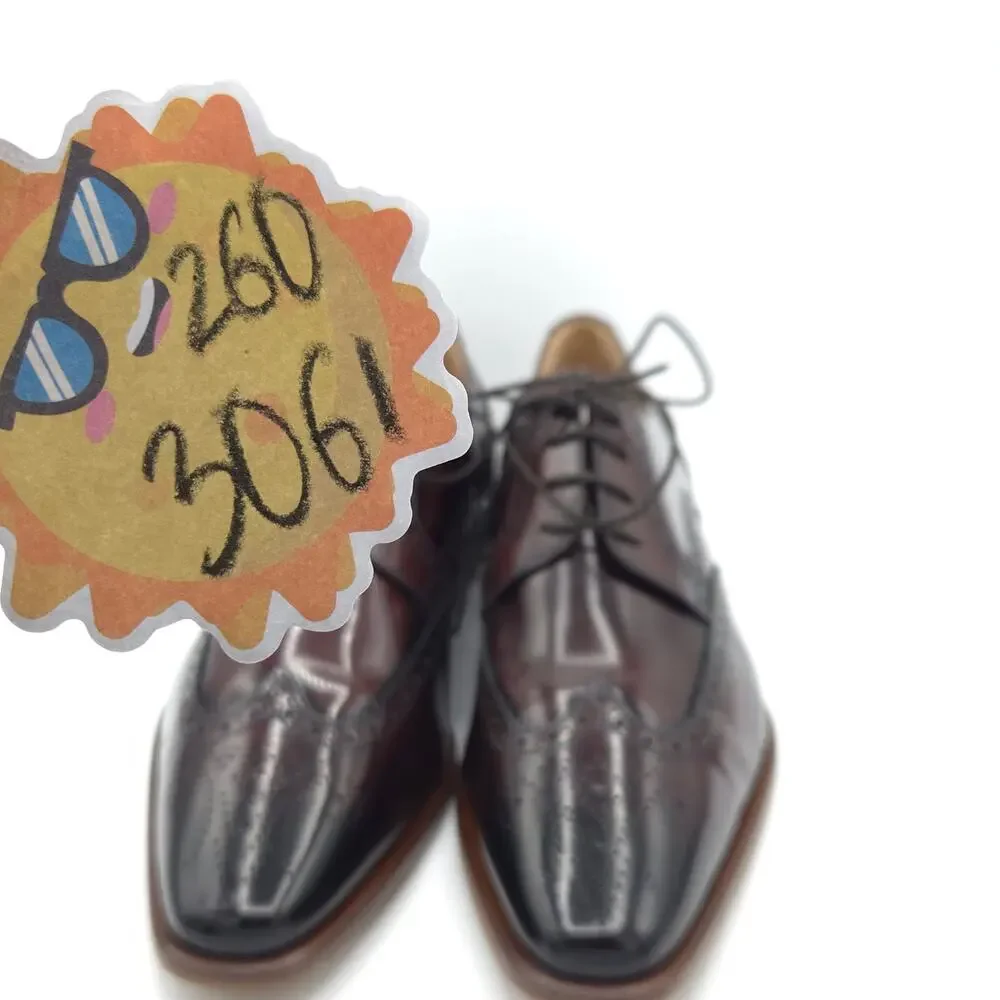 Giovacchini Italy Men's Ox Blood Wingtip Oxfords Dress Shoes size 10.5
